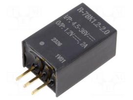 Converter: DC/DC | Uin: 4.5÷36VDC | Uout: 1.2VDC | Iout: 2A | SIP3 | THT