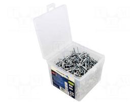 Rivet | aluminium | Rivet diam: 4mm | L.rivet: 10mm | 800pcs.