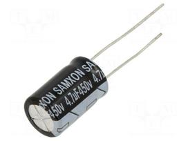 Capacitor: electrolytic | THT | 4.7uF | 450VDC | Ø10x20mm | ±20% | RD