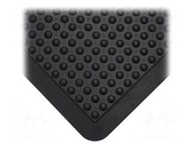 Anti fatigue mat | Width: 0.6m | L: 0.9m | rubber,nitryl | black