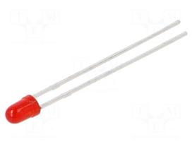 LED | red | 3mm | 30÷80mcd | 50° | Front: convex | 1.75÷2.2VDC