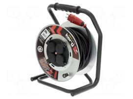 Extension lead | H05RR-F | 3G2.5mm2 | 30m | rubber | black | reel | 16A