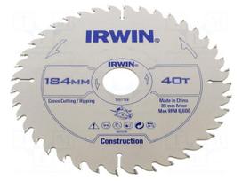 Circular saw | Ø: 184mm | Teeth: 40 | wood | Holder: assembly hole | 30mm