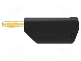 Laboratory connector: 4mm banana | plug | 32A | 30VAC | 60VDC | black
