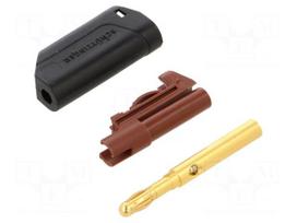 Laboratory connector: 4mm banana | plug | 32A | 30VAC | 60VDC | black