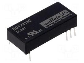 Converter: DC/DC | 3W | Uin: 18÷36VDC | Uout: 15VDC | Iout: 150mA | DIP
