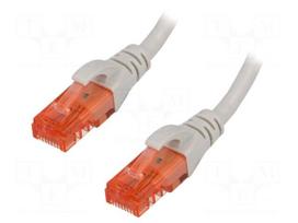 Patch cord | U/UTP | Cat 6 | RJ45 plug,both sides | stranded | CCA | 15m