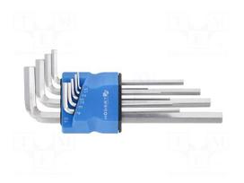 Wrench: hex key-set | alloy steel | long | 9pcs.