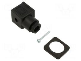Connector: valve connector | form A | male | PIN: 3 | 16A | mPm | angled
