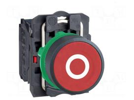 Switch: push-button | 22mm | Stabl.pos: 1 | NC | red | none | 3A/240VAC