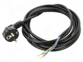 Cable | 3x0.75mm2 | CEE 7/7 (E/F) plug angled,cables | PVC | 3m | 16A