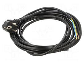 Cable | 3x0.75mm2 | CEE 7/7 (E/F) plug angled,cables | PVC | 5m | 16A