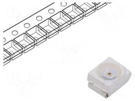 LED | orange | SMD | PLCC2 | 100÷150mcd | 1.5÷2.2VDC | 3.5x2.8x1.7mm