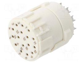 Connector: M23 | contact insert | PIN: 16 | female | soldering | 8A | 1mm