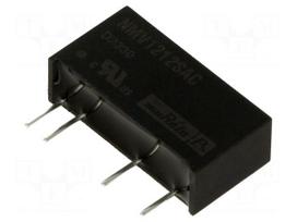 Converter: DC/DC | 1W | Uin: 10.8÷13.2VDC | Uout: 12VDC | Iout: 84mA | SIP