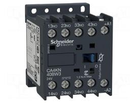 Contactor: 4-pole | NO x4 | 24VDC | 10A | TeSys D | screw terminals