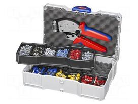 Tools set: for crimping push-on connectors, terminal crimping