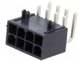 Connector: wire-board | socket | male | PIN: 8 | Mini-Fit Jr | 9A | THT