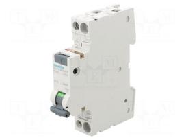 RCBO breaker | Inom: 16A | Ires: 30mA | Poles: 1+N | 230/400VAC | IP20
