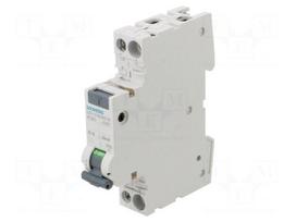 RCBO breaker | Inom: 16A | Ires: 30mA | Poles: 1+N | 230/400VAC | IP20