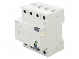 RCD breaker | Inom: 40A | Ires: 30mA | Poles: 3+N | 230/400VAC | IP20