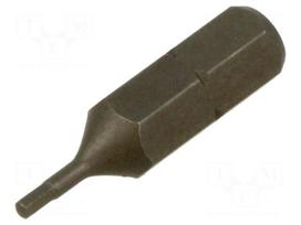Screwdriver bit | hex key | HEX 1.5mm | 1/4" | Overall len: 25mm