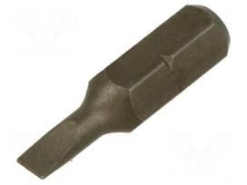 Screwdriver bit | slot | 3.5x0.6mm | 1/4" | Overall len: 25mm