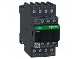 Contactor: 4-pole | NO x4 | Auxiliary contacts: NC + NO | 220VDC | 40A