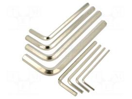 Wrench: hex key-set | steel | 8pcs.
