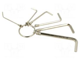 Wrench: hex key-set | steel | 6pcs.