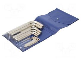 Wrench: hex key-set | steel | 15pcs.