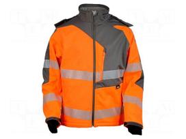 Softshell jacket | Size: XL | orange-grey | warning