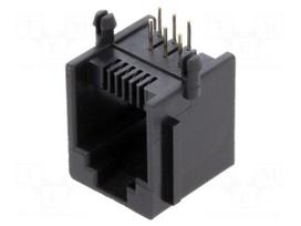 Connector: RJ12 | socket | PIN: 6 | 6p6c | THT | angled