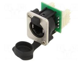 Connector: RJ45 | socket | XLRnet | Cat 5e | with push button | 8p8c