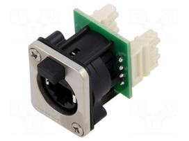 Connector: RJ45 | socket | XLRnet | Cat 5e | with push button | 8p8c