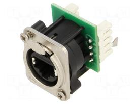 Connector: RJ45 | socket | XLRnet | PIN: 8 | Cat 5e | with push button