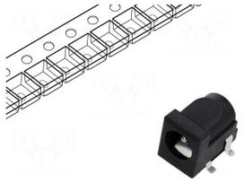 Connector: DC supply | socket | male | 5A | horizontal | on PCBs | SMT
