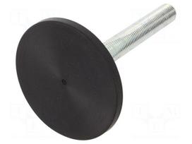Foot | without locknut,with no-slip disk,with lever | M16 | steel