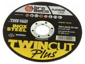 Cutting wheel | Ø: 125mm | Disc thick: 1.6mm | Holder: assembly hole