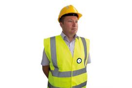 Augstas redzamības (HI-VIS) drosības veste ar LED ievietojamu/izņemamu gaismekli L būvniekiem/autovadītājiem/velosipēdistiem