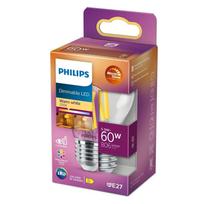 PHILIPS LED stikla 60W P45 E27 Warm Glow dimmējama CRI90 caurspīdīga spuldze 8719514324633 929003014301