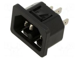 Connector: AC supply | socket | male | 10A | 250VAC | C16 | 6110-4