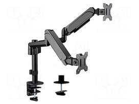 Holder | 9kg | 17÷32" | black | Arm len: 533mm | monitor x2