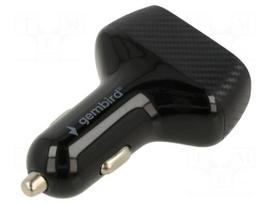 USB power supply | USB A socket x2 | Sup.volt: 12÷24VDC | 36W | black