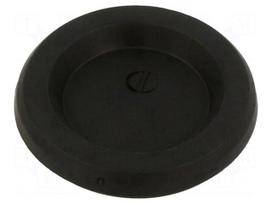 Grommet | with bulkhead | Ømount.hole: 40.2mm | black | Øcable: 1÷29mm
