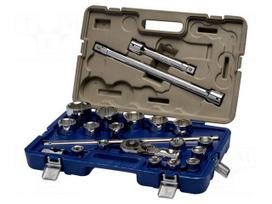 Wrench-set | 6-angles,socket spanner | 3/4" | 21pcs.