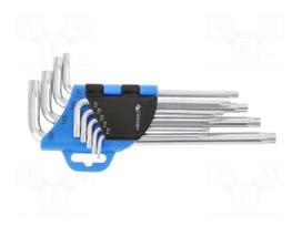 Wrench: Torx®-set | with protection | Chrom-vanadium steel | long