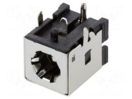 Connector: DC supply | socket | male | 8A | angled 90° | on PCBs | THT