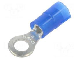 Tip: ring | Ø: 4mm | 1.5÷2.5mm2 | crimped | for cable | insulated | tinned