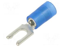 Tip: fork | Ø: 3.5mm | 1.5÷2.5mm2 | crimped | for cable | insulated | blue